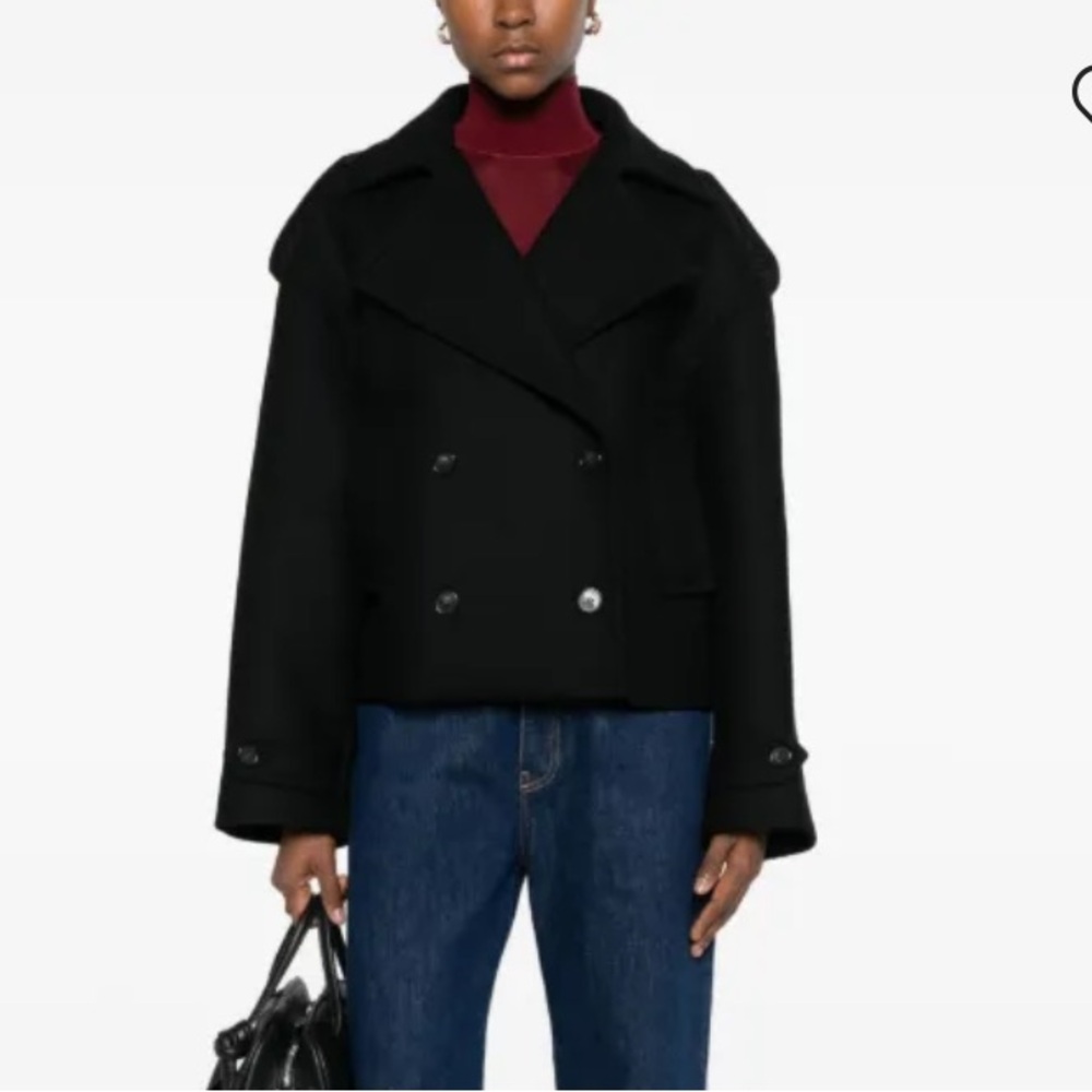 MAISON KITSUNE Black Trench Coat